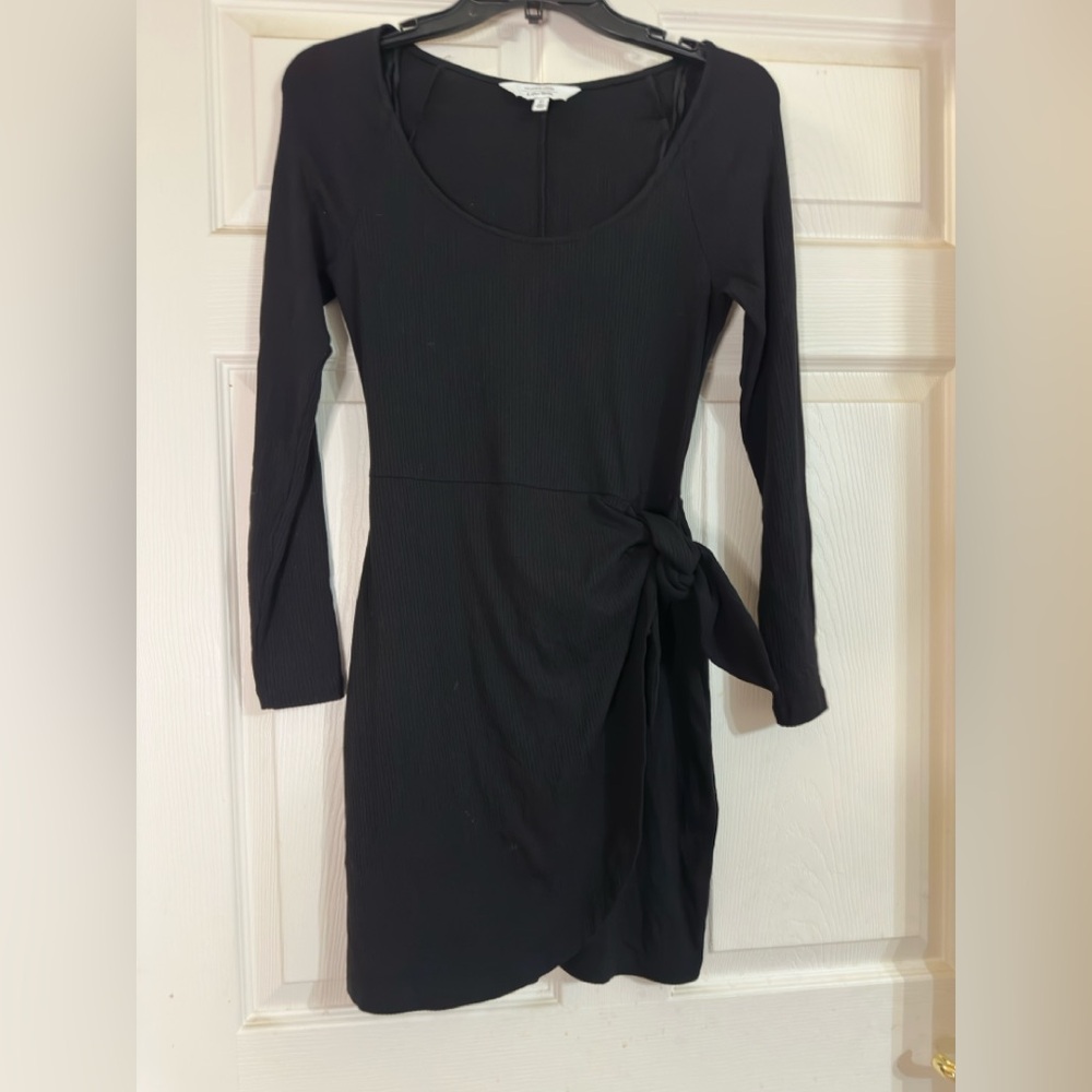 EUC Los Angeles Atelier & Other Stories Ribbed Dress Black Long Sleeve Size S